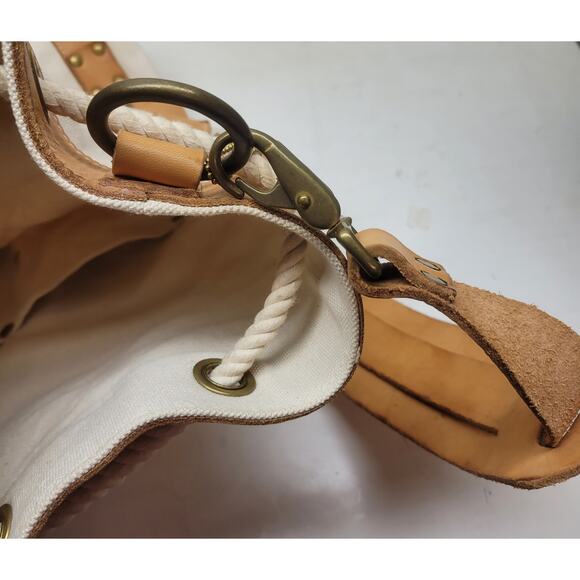 Rare Todd Snyder x Superior Labor Canvas Bucket Duffle Leather Bottom 22" Japan - Picture 10 of 16